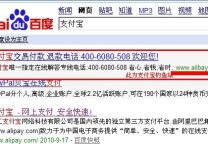 百度推广的支付宝钓鱼广告