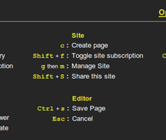 Google Sites 加入键盘快捷键支持