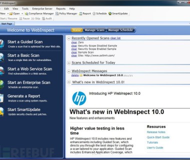 HP Webinspect 10.0 安全评估工具,附破解补丁