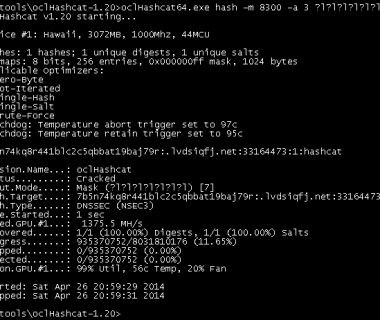 世界上最快的密码破解工具oclHashcat v1.20