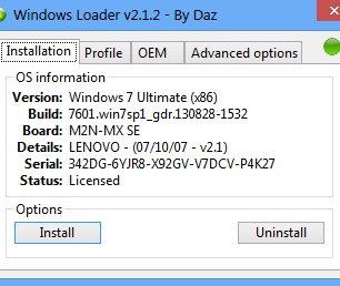 Windows Loader (win7/windows 2008激活工具) v2.2.2 绿色版
