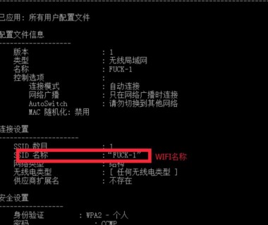 CMD获取所有连接过的WiFi密码