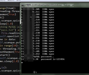 python多线程mysql爆破脚本