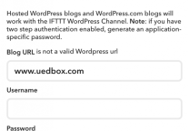 IFTTT无法连接WordPress “not a valid WordPress url”
