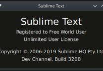 Sublime Text 3 3208 license key注册码