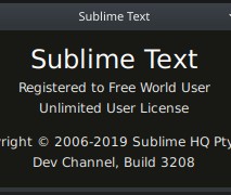 Sublime Text 3 3208 license key注册码