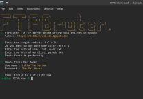 FTPBruter:一个FTP服务器暴力破解脚本