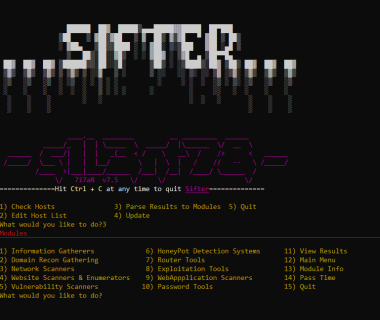 Sifter:一个osint(开源网络情报)侦察和漏洞扫描程序