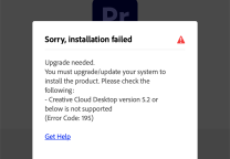 Adobe Mac版本安装失败提示您必须升级错误代码:195解决方法