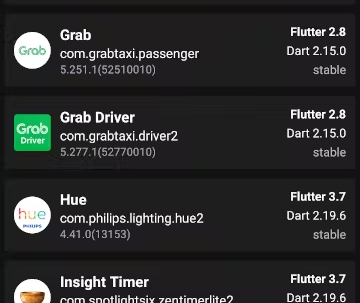 如何知道移动应用程序是否是使用 Flutter 制作的?