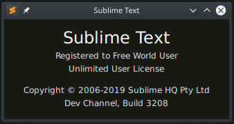 Sublime Text 3 3208 license key注册码