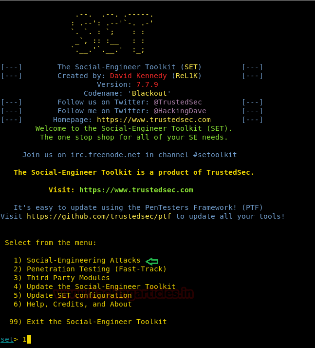 updating social engineering toolkit
