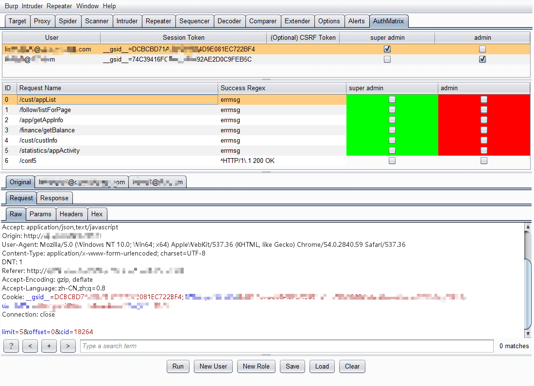 BurpSuite插件AuthMatrix，用于检测越权漏洞问题