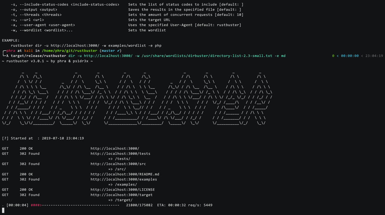 Rustbuster：强大的模糊测试(Fuzzer)和信息枚举发现工具