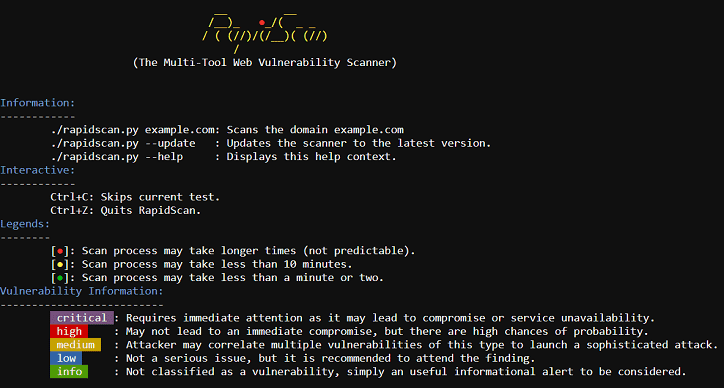 RapidScan - 自动化多工具Web漏洞扫描器