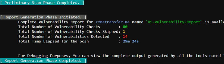 RapidScan - 自动化多工具Web漏洞扫描器