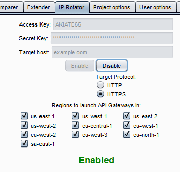 BurpSuite IP代理扩展，使用AWS API网关动态更改请求：IPRotate_Burp_Extension