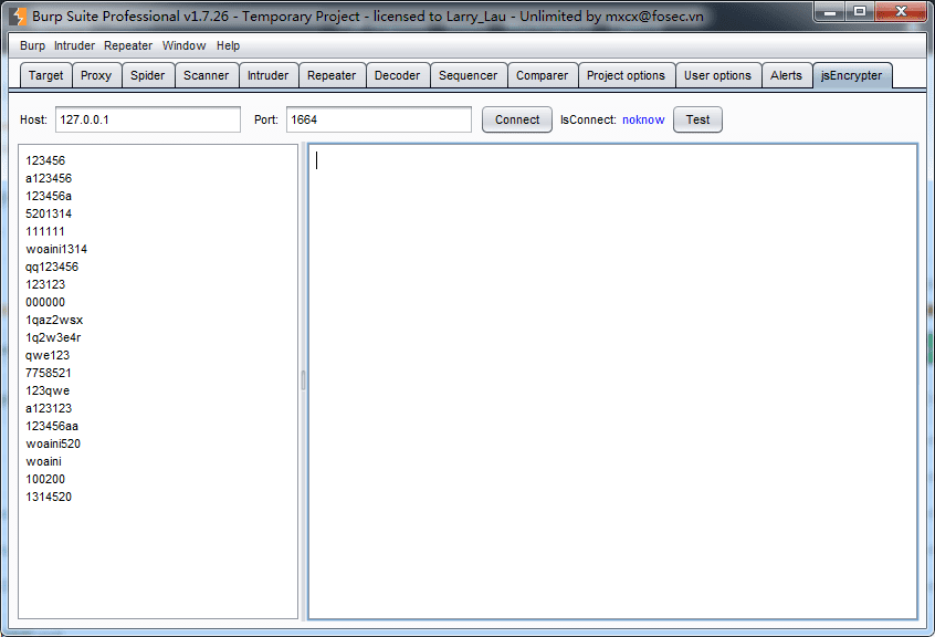 一个用于加密传输爆破的BurpSuite插件：jsEncrypter