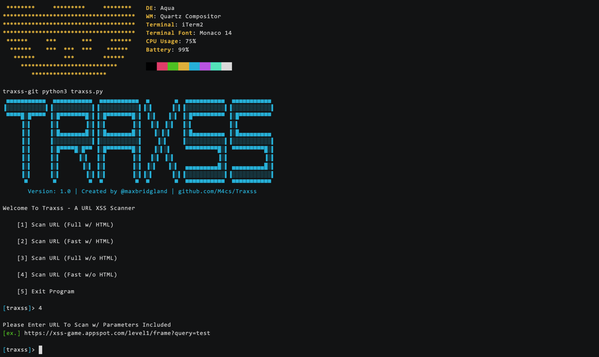 自动化的XSS漏洞扫描程序：Traxss