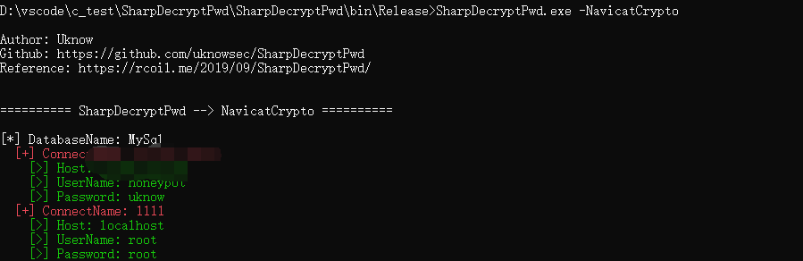 Windows常用程序密码读取工具：SharpDecryptPwd