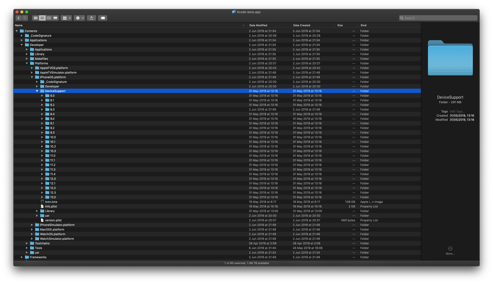 Can't build Flutter application: Unable to locate DeviceSupport directory解决