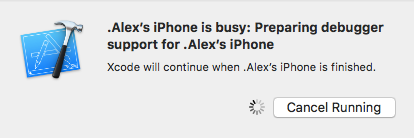 iPhone is busy: Preparing debugger support for iPhone解决办法