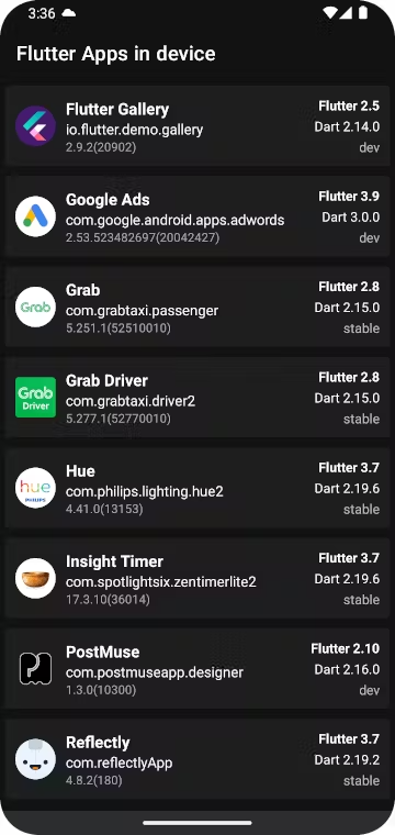 如何知道移动应用程序是否是使用 Flutter 制作的?